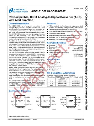 ADC101C021CIMKX/NOPB datasheet  